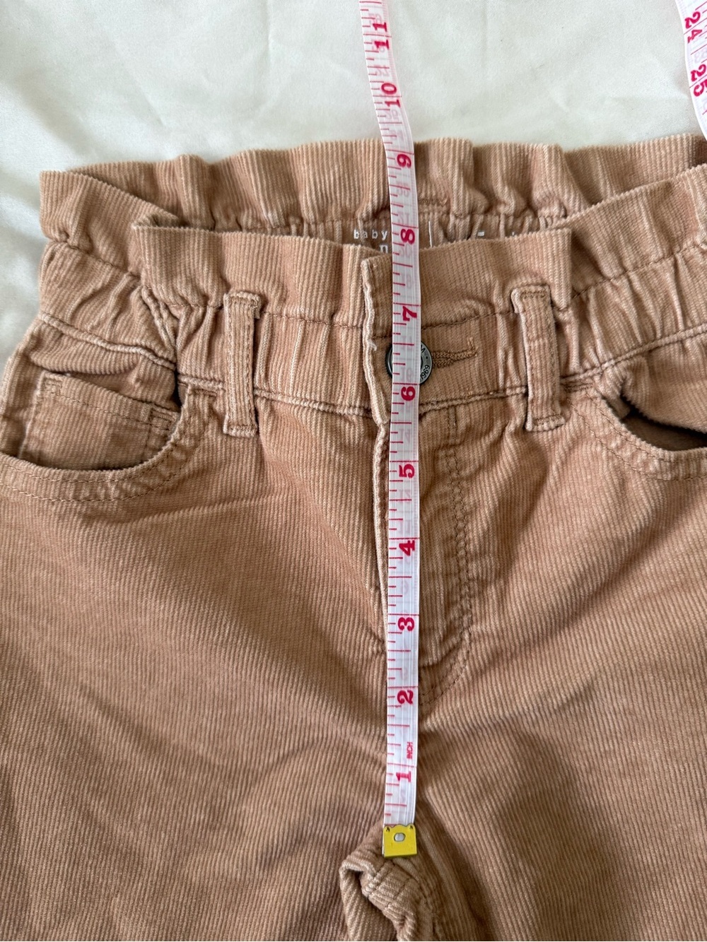 NWT Gap Kids Girls Brown Corduroy Pant 5 5T Ruffle Waist Stretch Cotton - Picture 10 of 11